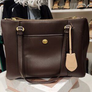 Coach F25669 Peyton Leather Double Zip Carryall